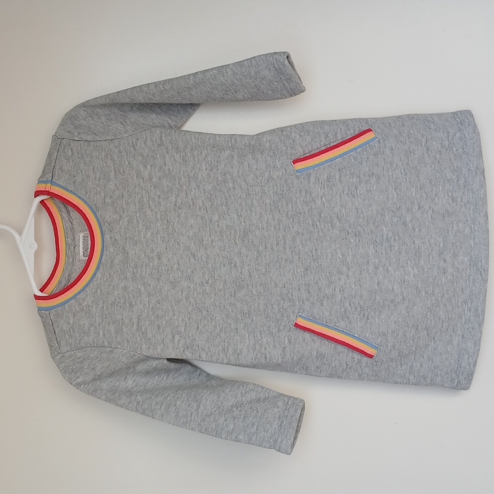 Gymboree Baby Long Sleeve Sweatshirt Dress Gray Glitter Size 18-24 Months New